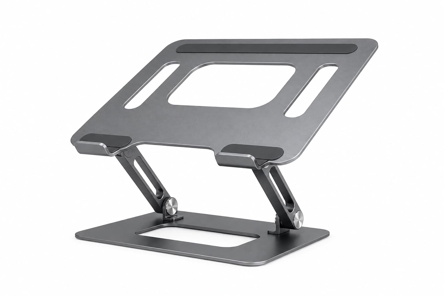 Adjustable Aluminum Laptop Stand, Space Gray - front product view on white background