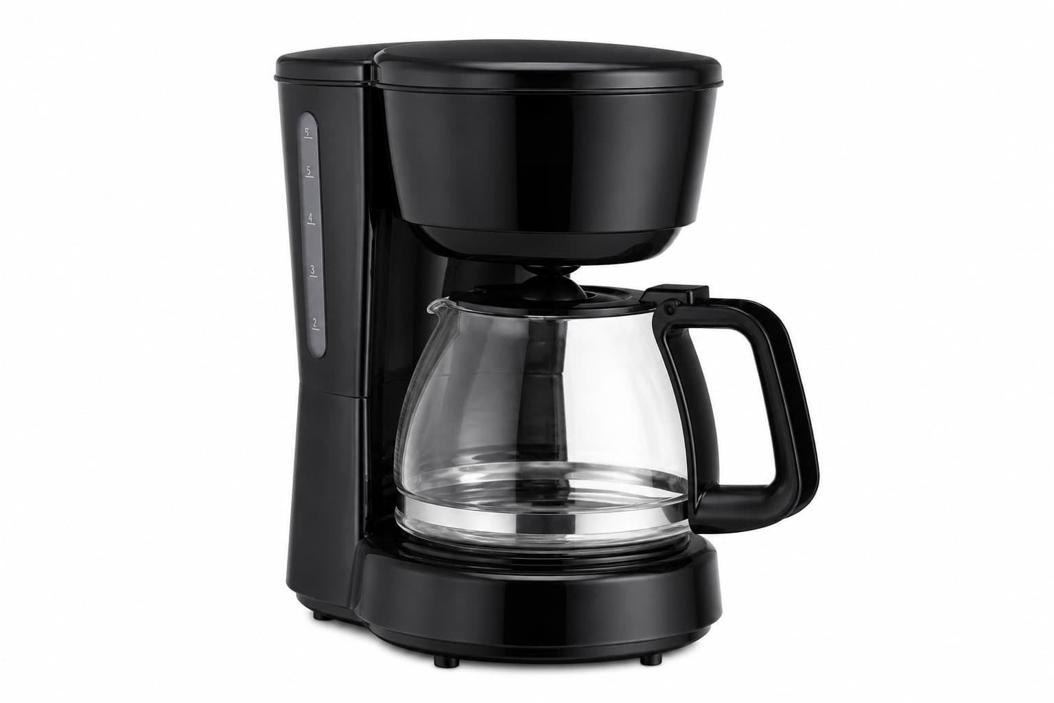 Compact Drip Coffee Maker, 5 Cup - front product view on white background