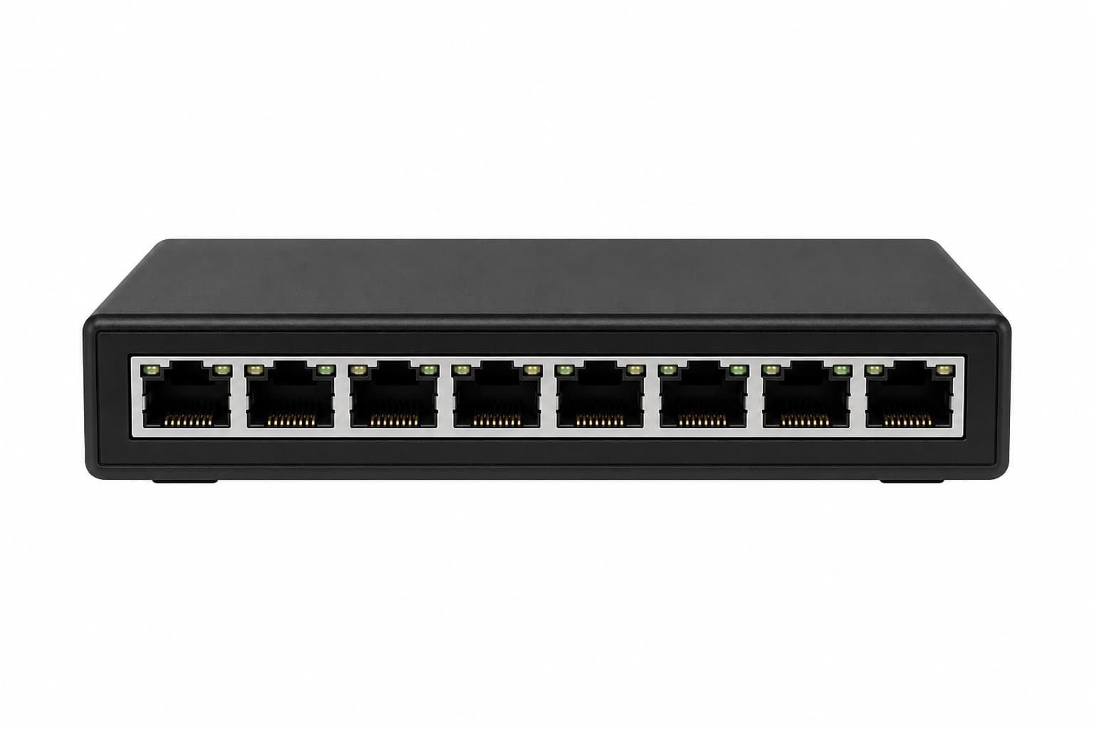 Eight-Port Gigabit Ethernet Switch - front product view on white background