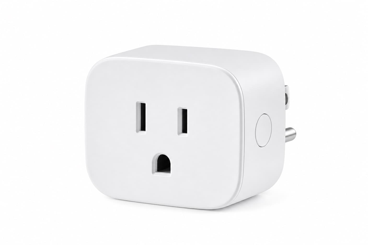 Mini Matter Smart Wi-Fi Plug, White - front product view on white background