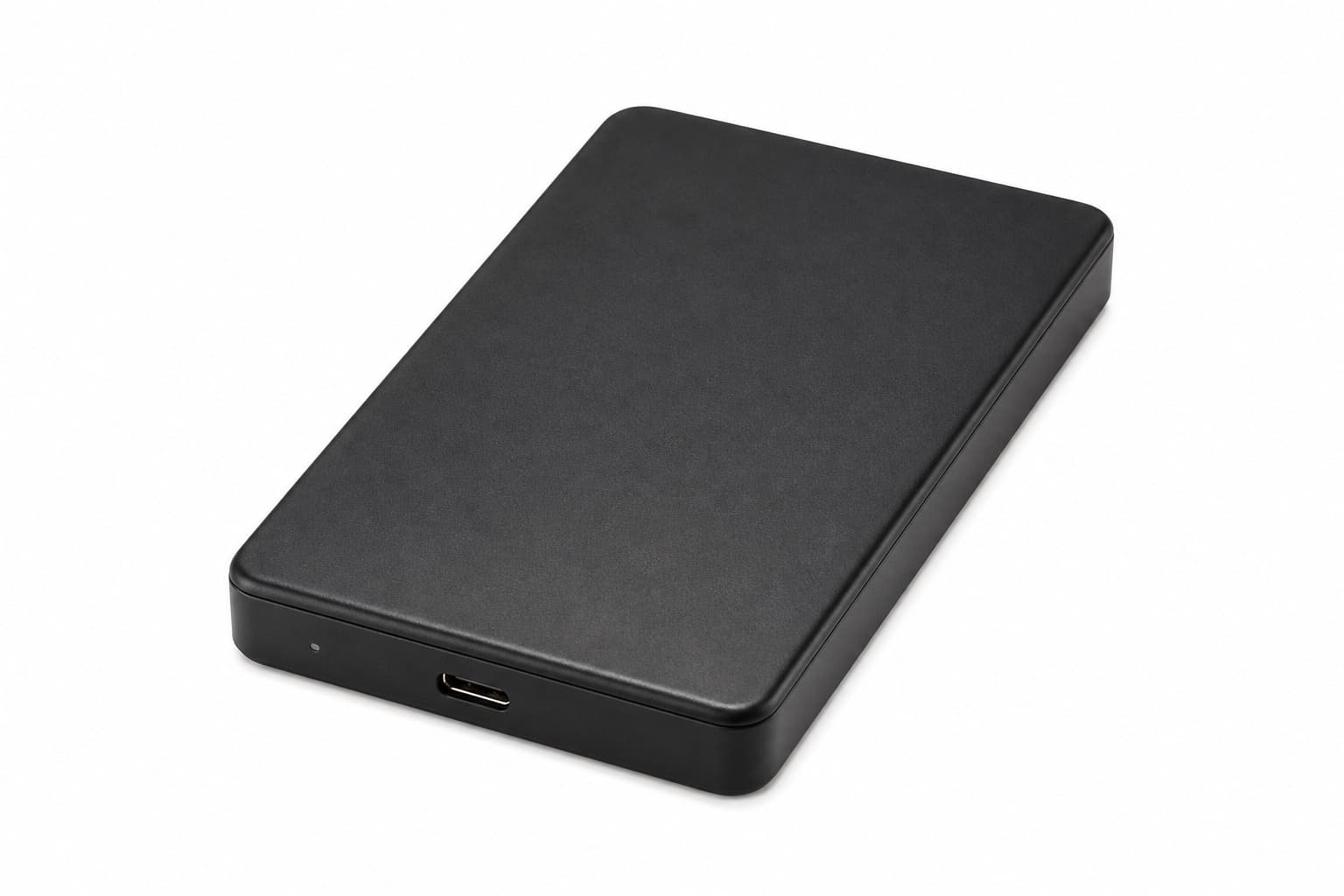 Portable Solid-State Drive, 1 TB, Black - front product view on white background