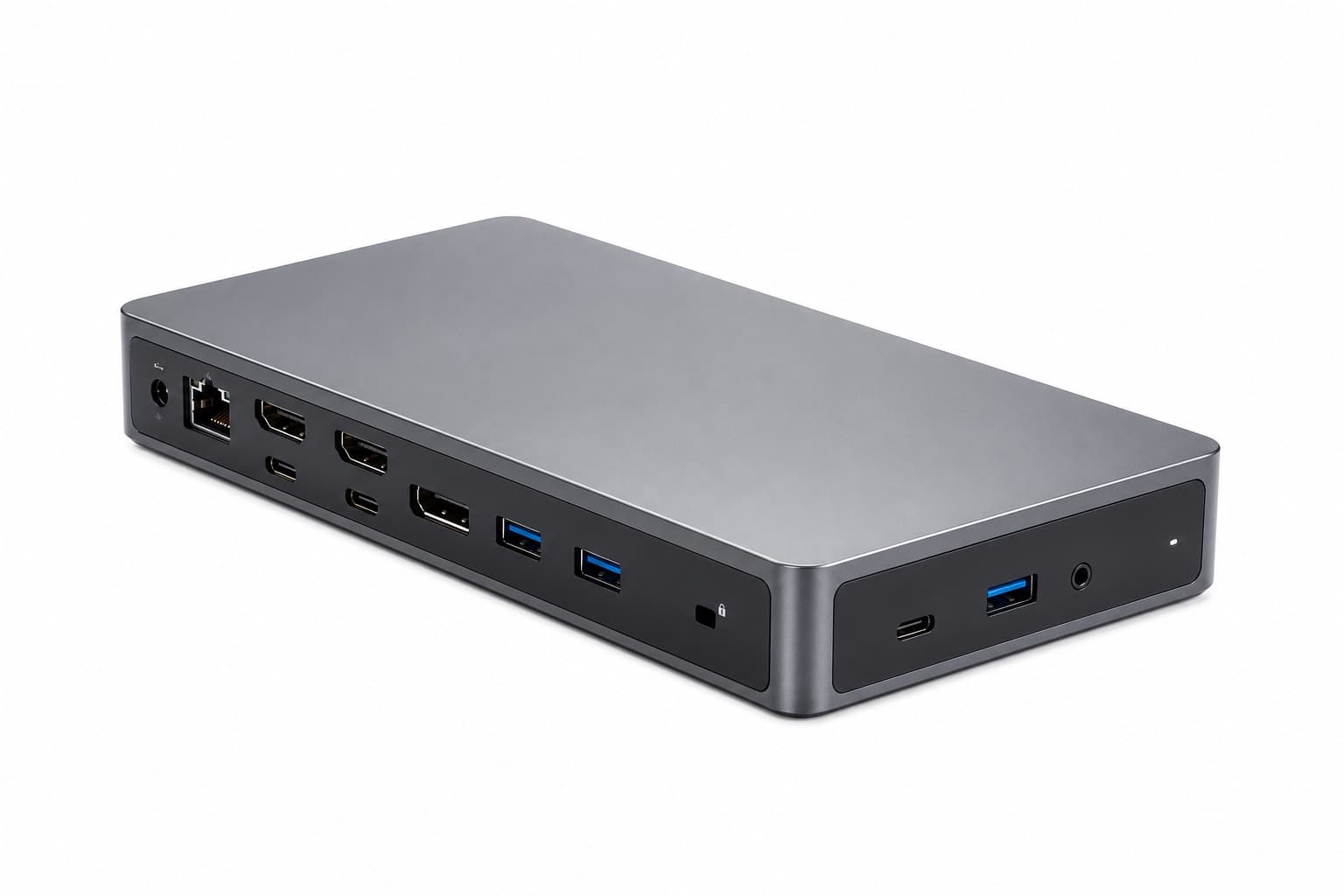 USB-C Dual-Display Docking Station - front product view on white background